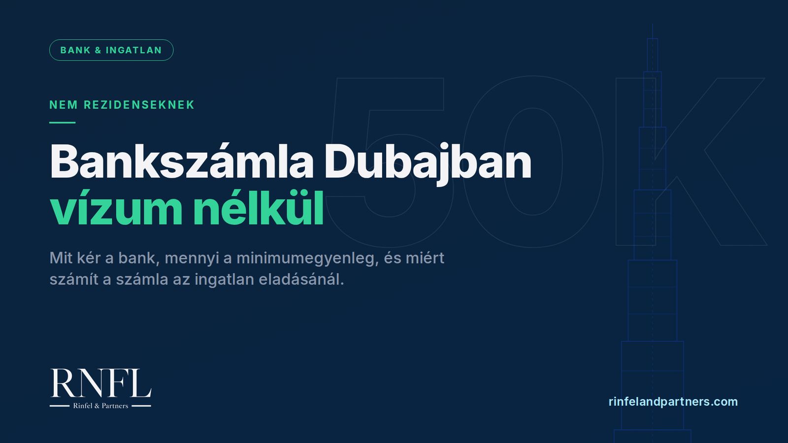 Bankszámla Dubajban vízum nélkül – nem rezidens számla ingatlantulajdonosoknak